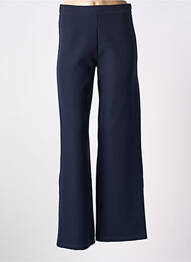 Pantalon large fermeture zip latéral taille haute bleu MERI & ESCA femme