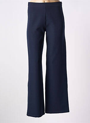 Pantalon large fermeture zip latéral taille haute bleu MERI & ESCA femme