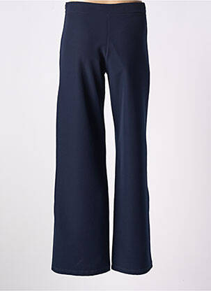 Pantalon large fermeture zip latéral taille haute bleu MERI & ESCA femme
