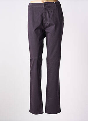 Pantalon chino tissage popeline taille normale violet TBS femme