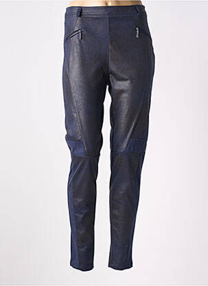 Jegging tissage suedine taille haute bleu ZELI femme
