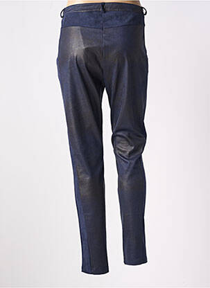 Jegging tissage suedine taille haute bleu ZELI femme