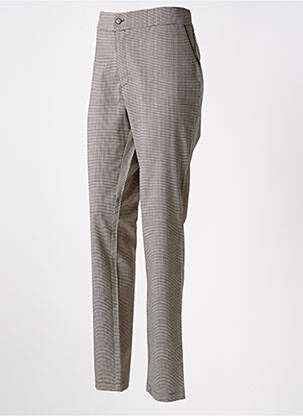 Pantalon chino fermeture zippée sous rabat boutonné taille normale gris WALTRON femme