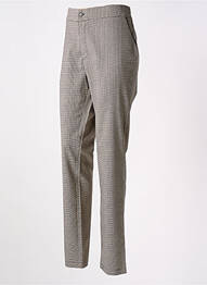 Pantalon chino fermeture zippée sous rabat boutonné taille normale gris WALTRON femme