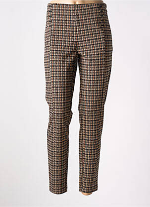 Pantalon 7/8 taille haute taille haute marron LCDN femme