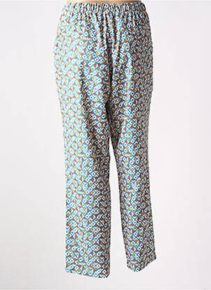 Pantalon droit tissage crêpe taille normale vert WALTRON femme