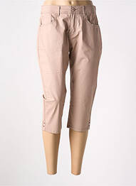 Corsaire tissage popeline taille normale marron S.QUISE femme