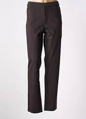 Pantalon slim marron WALTRON pour femme seconde vue
