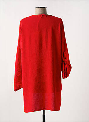Tunique manches longues fermeture boutonnée sur le devant rouge LA PETITE NÎMOISE femme