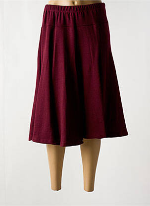 Jupe mi-longue coupe évasée rouge VETISTYLE femme