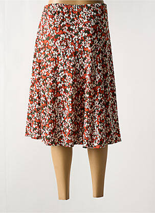 Jupe mi-longue coupe évasée rouge VETISTYLE femme