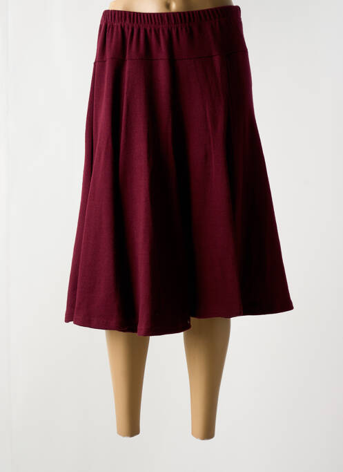 Jupe mi-longue coupe évasée rouge VETISTYLE femme