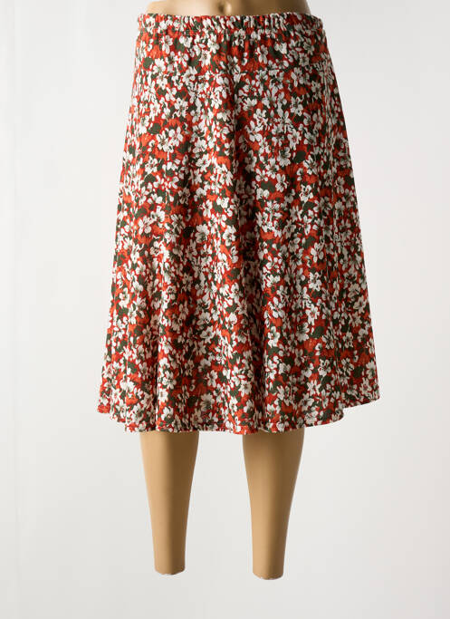 Jupe mi-longue coupe évasée rouge VETISTYLE femme