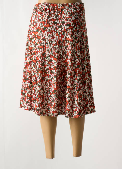 Jupe mi-longue coupe évasée rouge VETISTYLE femme