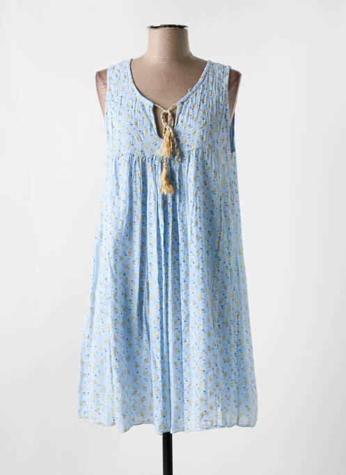 Robe mi-longue bleu LA PETITE NÎMOISE pour femme