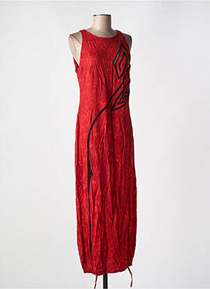 Robe longue sans manche sans manche rouge GARUDA GARUZO femme