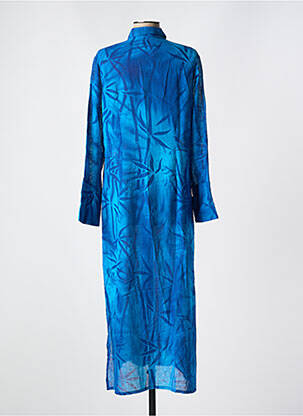 Robe longue manches longues manches longues bleu GARUDA GARUZO femme