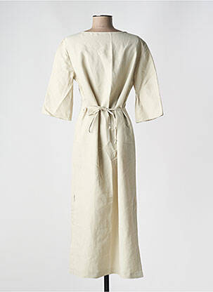 Robe longue manches courtes manches courtes vert PANDOLFI femme