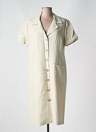 Robe mi-longue manches courtes manches courtes vert PANDOLFI femme