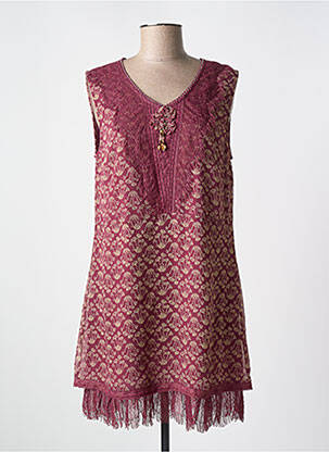 Robe courte sans manche sans manche rouge JAC JAC femme