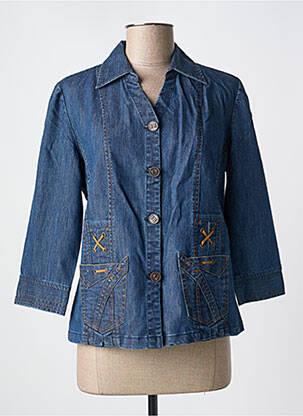 Veste casual poches bleu JAC JAC femme