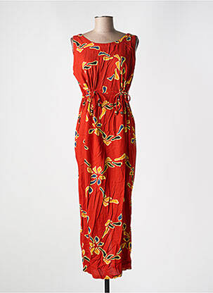 Robe longue orange GARUDA GARUZO pour femme