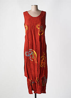 Robe longue orange GARUDA GARUZO pour femme