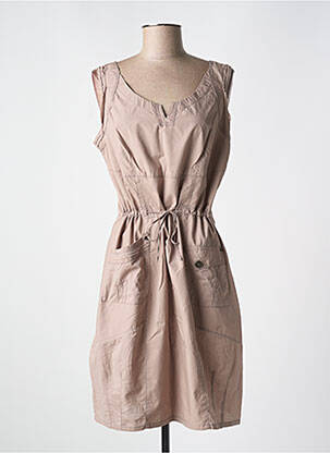 Robe mi-longue marron JAC JAC pour femme