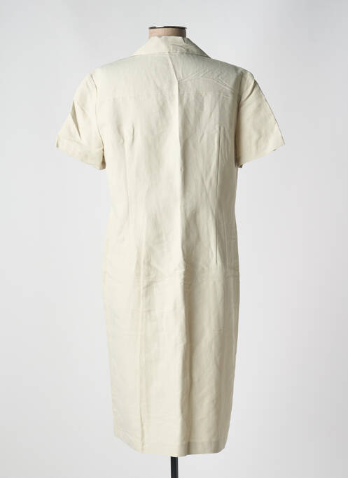 Robe mi-longue manches courtes manches courtes vert PANDOLFI femme