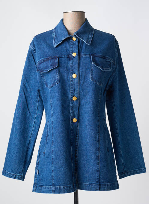 Veste casual poches bleu PANDOLFI femme