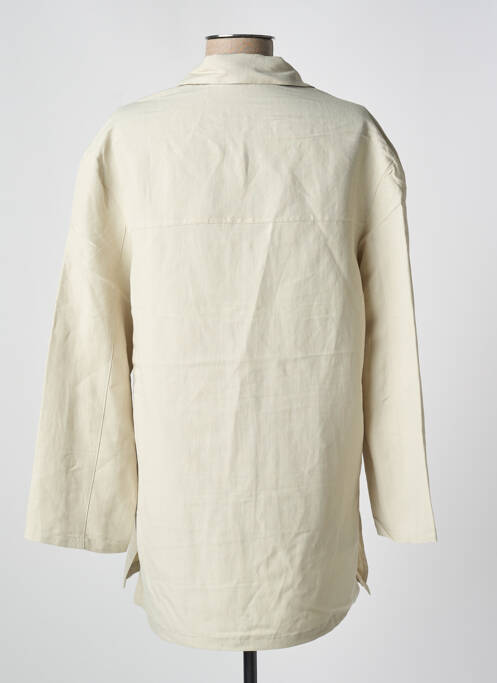 Tunique manches longues tissage crêpe vert PANDOLFI femme