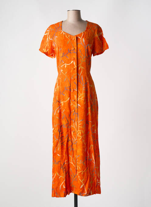 Robe longue orange GARUDA GARUZO pour femme
