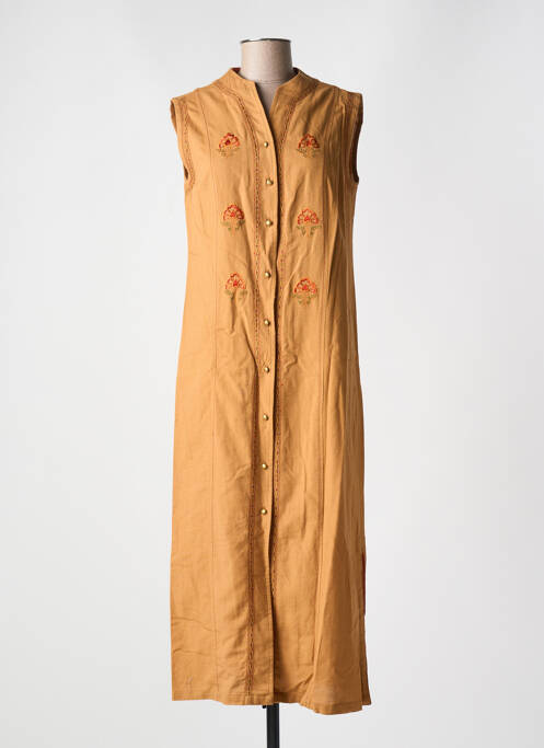 Robe longue orange JAC JAC pour femme