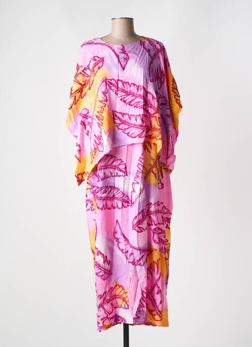 Robe longue rose GARUDA GARUZO pour femme