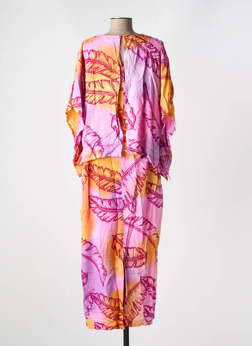 Robe longue rose GARUDA GARUZO pour femme