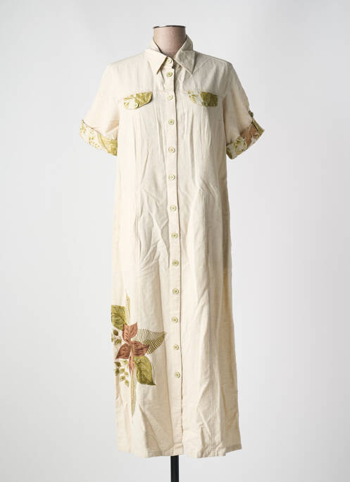 Robe mi-longue beige JAC JAC pour femme