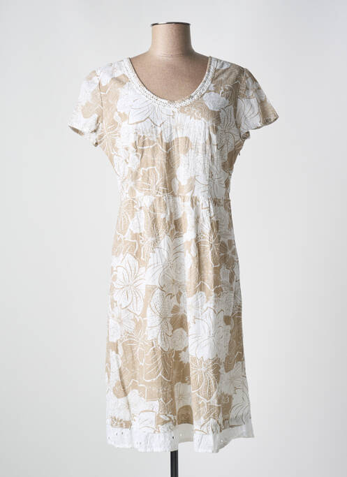 Robe mi-longue beige JAC JAC pour femme