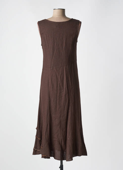 Robe mi-longue marron JAC JAC pour femme
