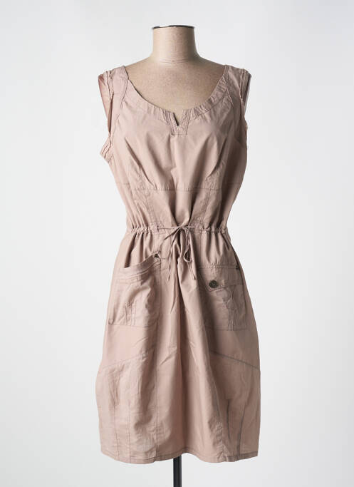 Robe mi-longue marron JAC JAC pour femme