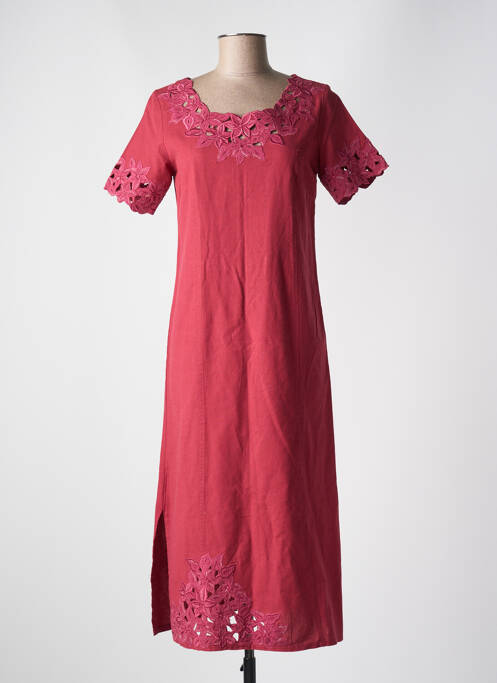 Robe mi-longue rouge JAC JAC pour femme