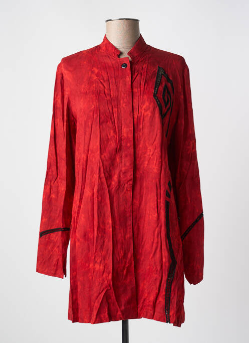 Tunique manches longues rouge GARUDA GARUZO pour femme
