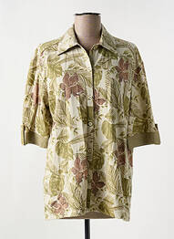 Blouse imprimé fleurs manches 3/4 vert JAC JAC femme