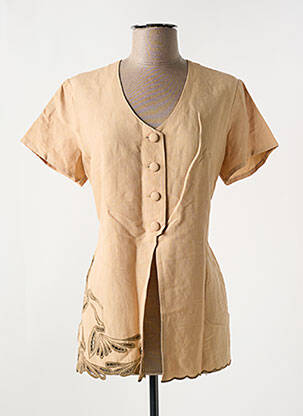 Veste casual coupe cintrée beige GARUDA GARUZO femme