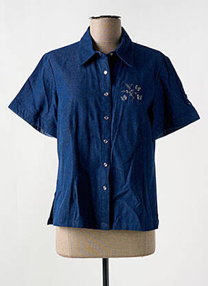 Chemisier manches courtes manches courtes bleu JAC JAC femme