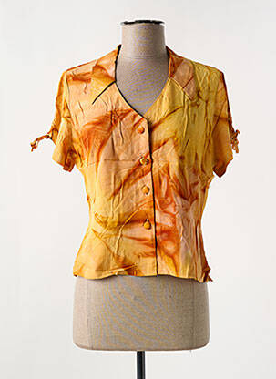 Chemisier manches courtes manches courtes orange GARUDA GARUZO femme