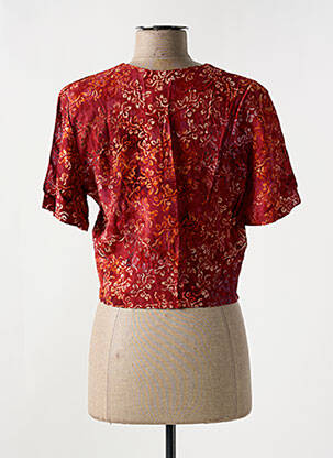 Chemisier manches courtes manches courtes rouge GARUDA GARUZO femme