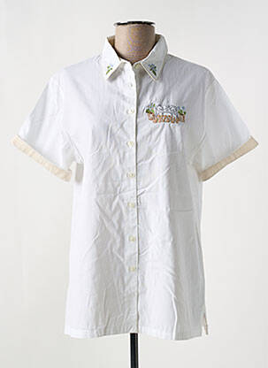 Chemisier manches courtes manches courtes blanc JAC JAC femme