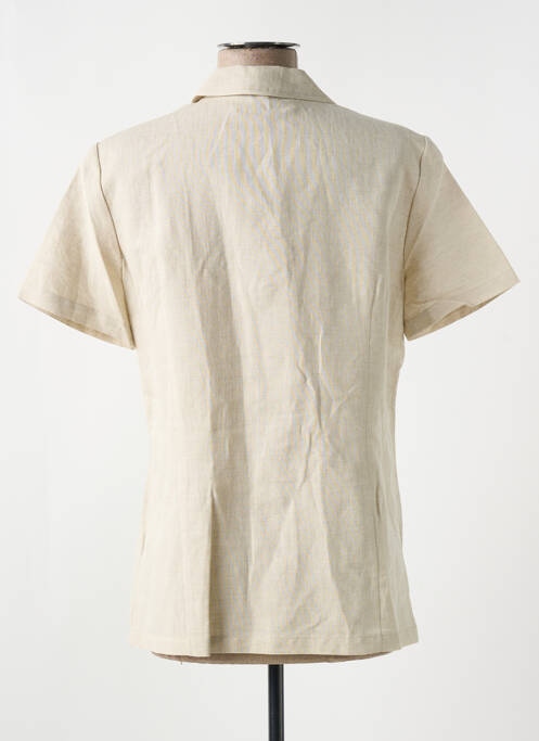 Veste casual col chemisier beige PANDOLFI femme