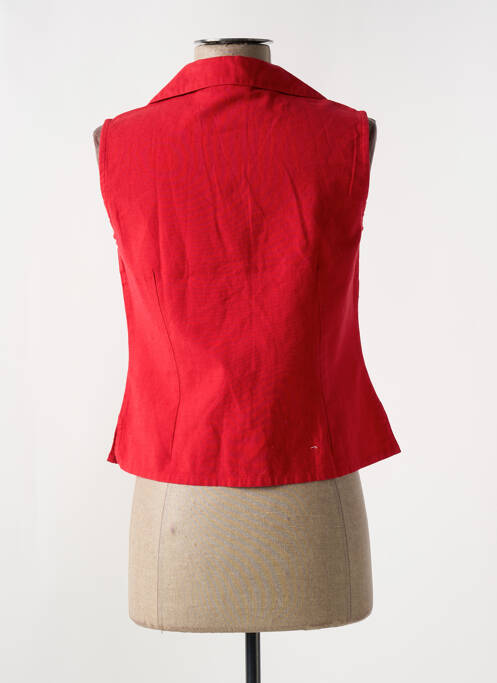Gilet sans manche coupe cintrée rouge JAC JAC femme