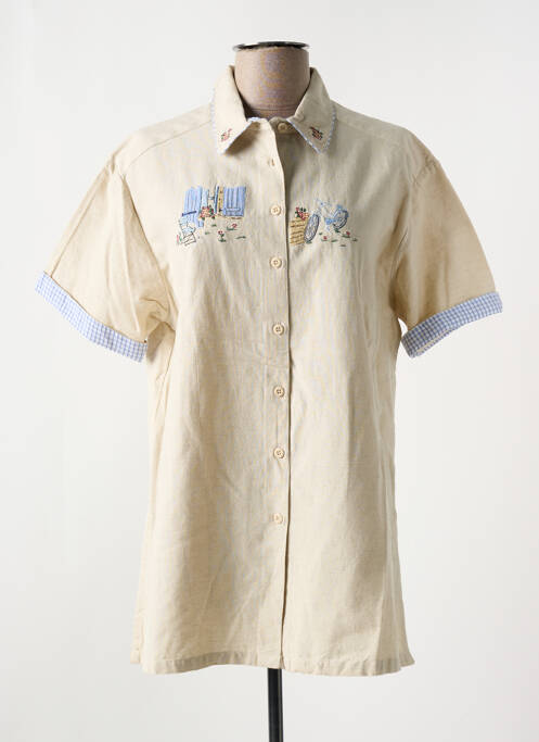 Chemisier manches courtes manches courtes beige JAC JAC femme